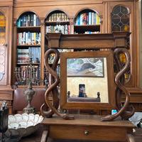 Antico specchio da tavolo