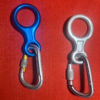 Discensori arrampicata moschettone a ghiera