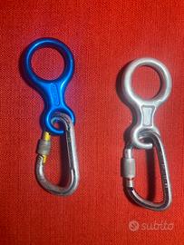 Discensori arrampicata moschettone a ghiera