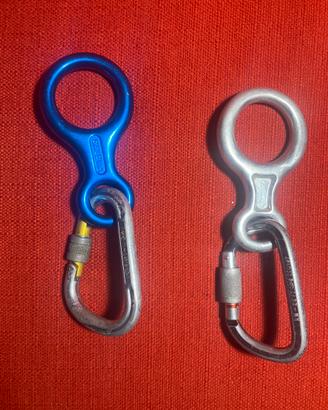 Discensori arrampicata moschettone a ghiera