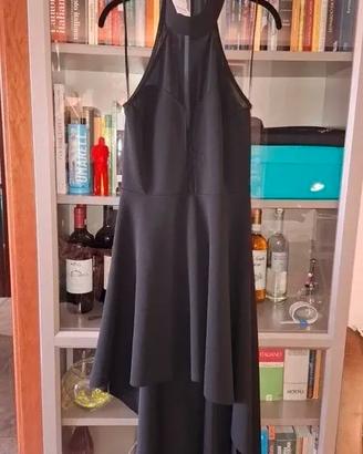 abito vestito nero rinascimento donna L nuovo