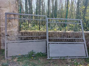 Cancello battente in ferro battuto 