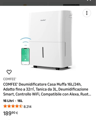 Deumidificatore Comfee pari al nuovo