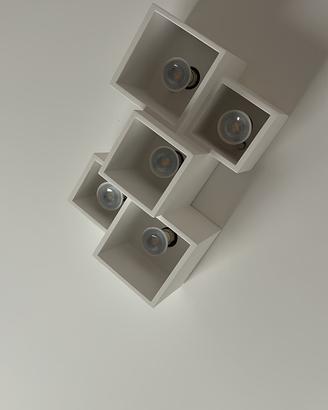 Plafoniera design a cubotti