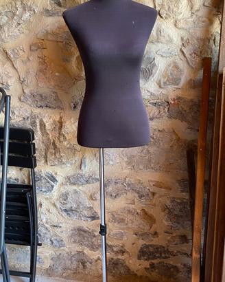 Busto manichino con base