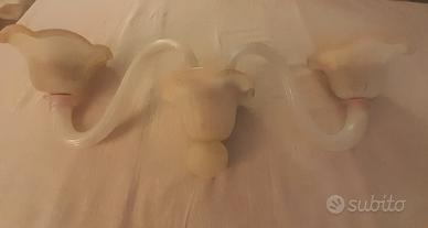 Coppia di applique in vetro di murano