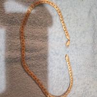 collana uomo oro placcato argento 750