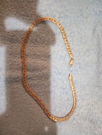 collana uomo oro placcato argento 750