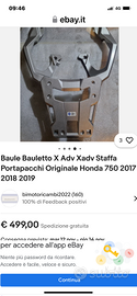 Bauletto Honda XADV 750