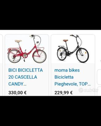 bici pieghevole vintage marca Atala con cesto
