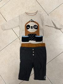 Completo neonato maglioncino pantaloni