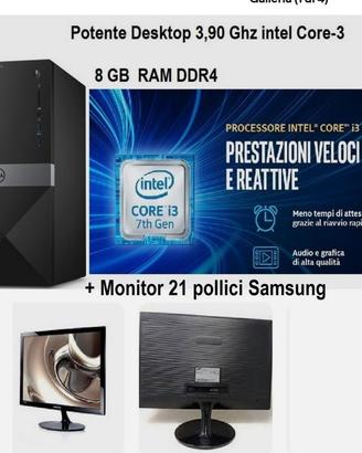 DELL core i3-7100 3.9 GHZ  8GB RAM+Monitor desktop