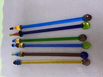 6 Bacchette x cocktail vetro murano