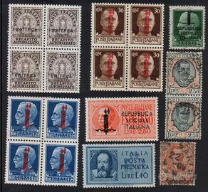 Francobolli Regno RSI Colonia Eritrea