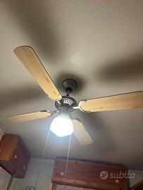 Lampadario con pale e punto luce