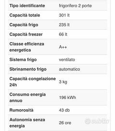 Frigorifero BOSCH A++ ventilato