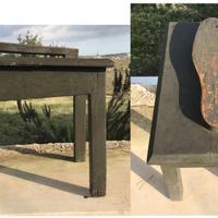 Antico sgabello lucidatura scarpe lustrascarpe