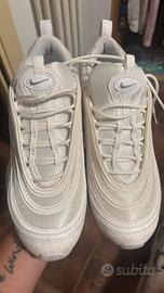 Nike air max 97 triplo bianco grigio lupo