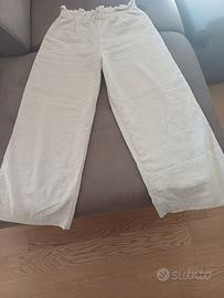 Pantaloni misto lino Bambina tg. 12/13 anni beige