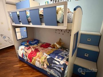 CAMERETTA COMPLETA CON LETTO A CASTELLO