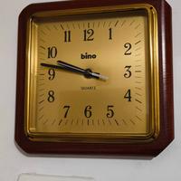 Orologio da Parete Bino Quartz Vintage Legno Oro F