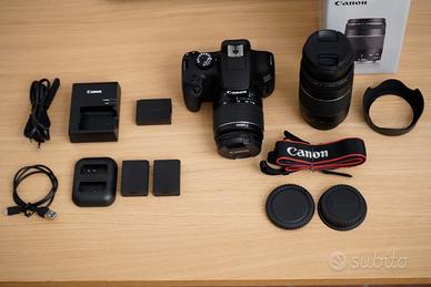 Canon EOS 4000D + 2 Obiettivi + 3 Batterie