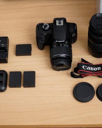 Canon EOS 4000D + 2 Obiettivi + 3 Batterie