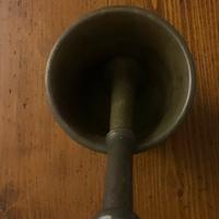 Antico mortaio in bronzo pesantissimo