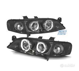 FARI PER OPEL VECTRA B 99-02 ANGEL EYES FONDO NERO