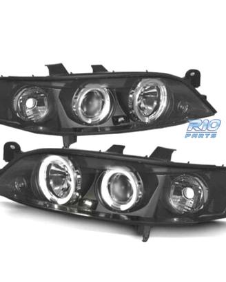 FARI PER OPEL VECTRA B 99-02 ANGEL EYES FONDO NERO