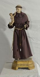 Antica Statua Sant’Antonio con Bambino Gesù '800