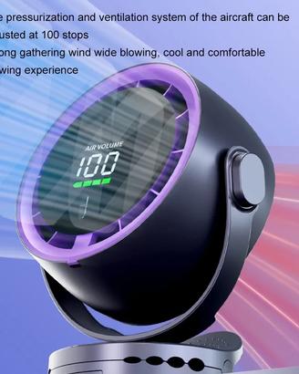 Ventilatore con telecomando da tavolo con display