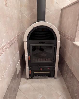 stufa a legna con ventilazione