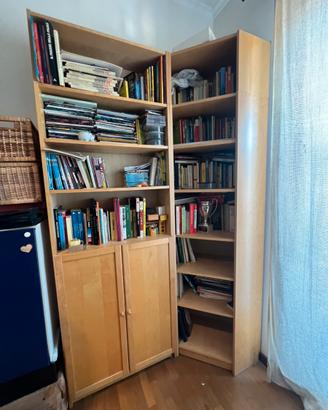 Libreria in rovere impiallacciato altezza 237