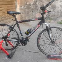bicicletta tecnobike più rullo più poggia ruota.