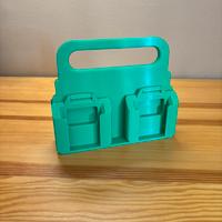 Porta batterie Parkside verde 4×20V in PETG strong