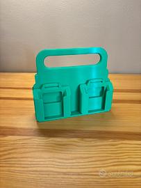 Porta batterie Parkside verde 4×20V in PETG strong