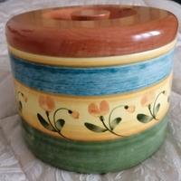 Biscottiera ceramica dipinta a mano