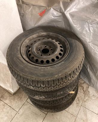 Set 4 ruote complete Mercedes d'epoca 185 SR 14