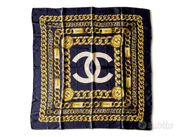 Foulard vintage in seta marchio CHANEL