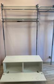 Arredamento negozio completo in acciaio e vetro