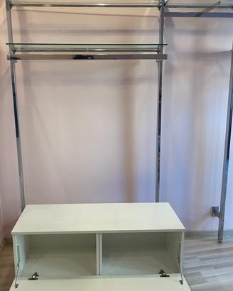 Arredamento negozio completo in acciaio e vetro