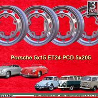 4 pz. cerchi Porsche OEM 5x15 ET24 5x205 silver