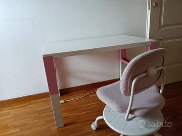 scrivania sedia e mensole ikea