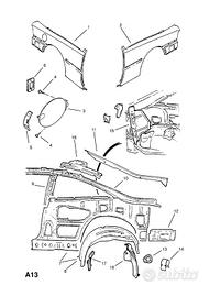 Lamierati parti scocca Alfa Romeo Opel Peugeot 