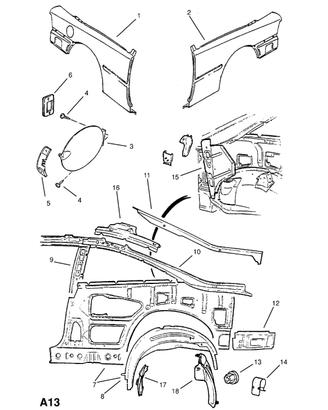 Lamierati parti scocca Alfa Romeo Opel Peugeot 