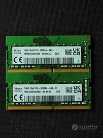 32Gb (2x16Gb) SK Hynix DDR4 Sodimm 3200Mhz