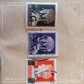 3 francobolli 1946/48 usati