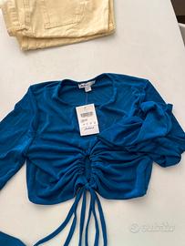 Top maniche lunghe blu Subdued
