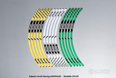 Adesivi Cerchi Racing KAWASAKI  - Modello ZX12R